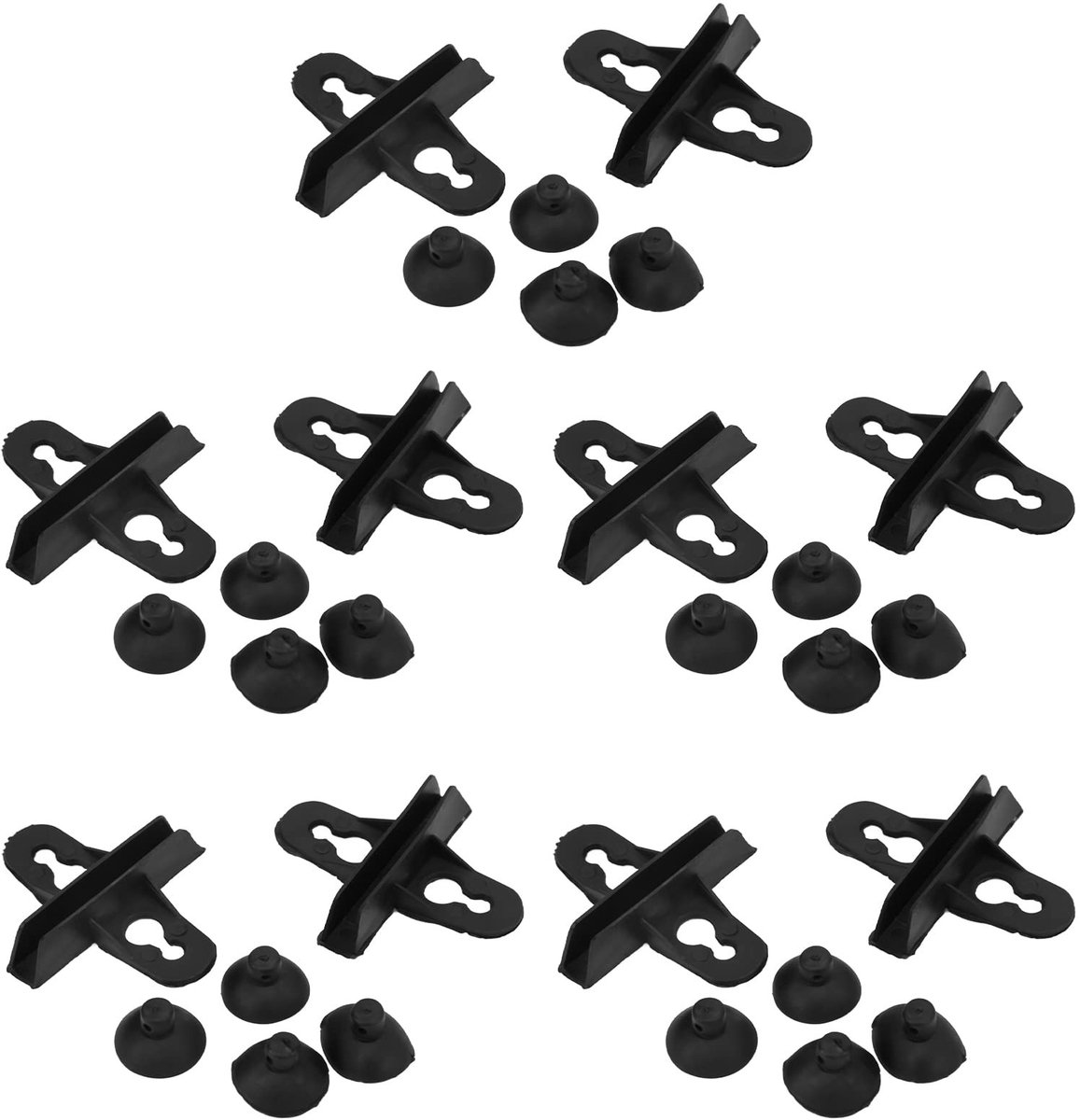 Dailygoods- Zuignap Clip - 10 Stuks - Duurzaam - Aquarium Scheidingsvel - Slijtvast - Eenvoudig te Installeren - Geschikt voor Glas/Folie - Aquarium Scheidingswand