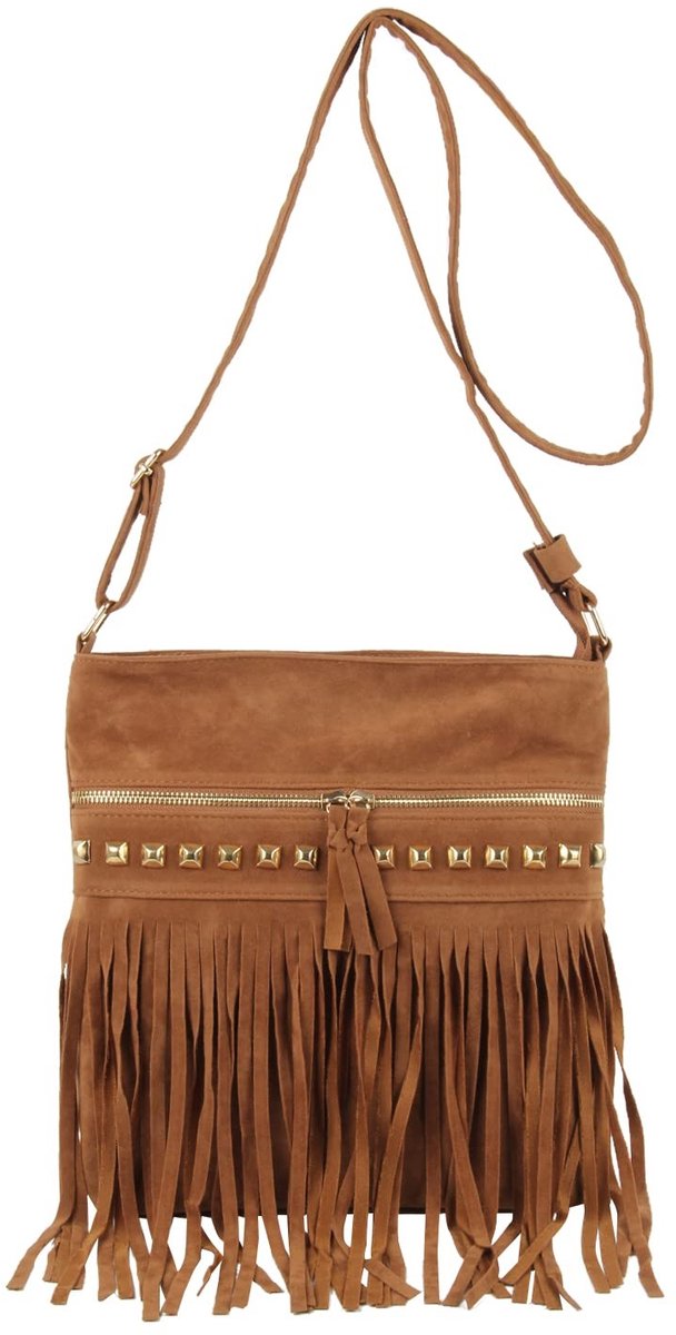 Dailygoods - LHHMZ Vrouwen Mode Hobo Fringe Schoudertassen Vintage Kleine Kwastje Crossbody Purse Tassen, Bruin01, Eén maat