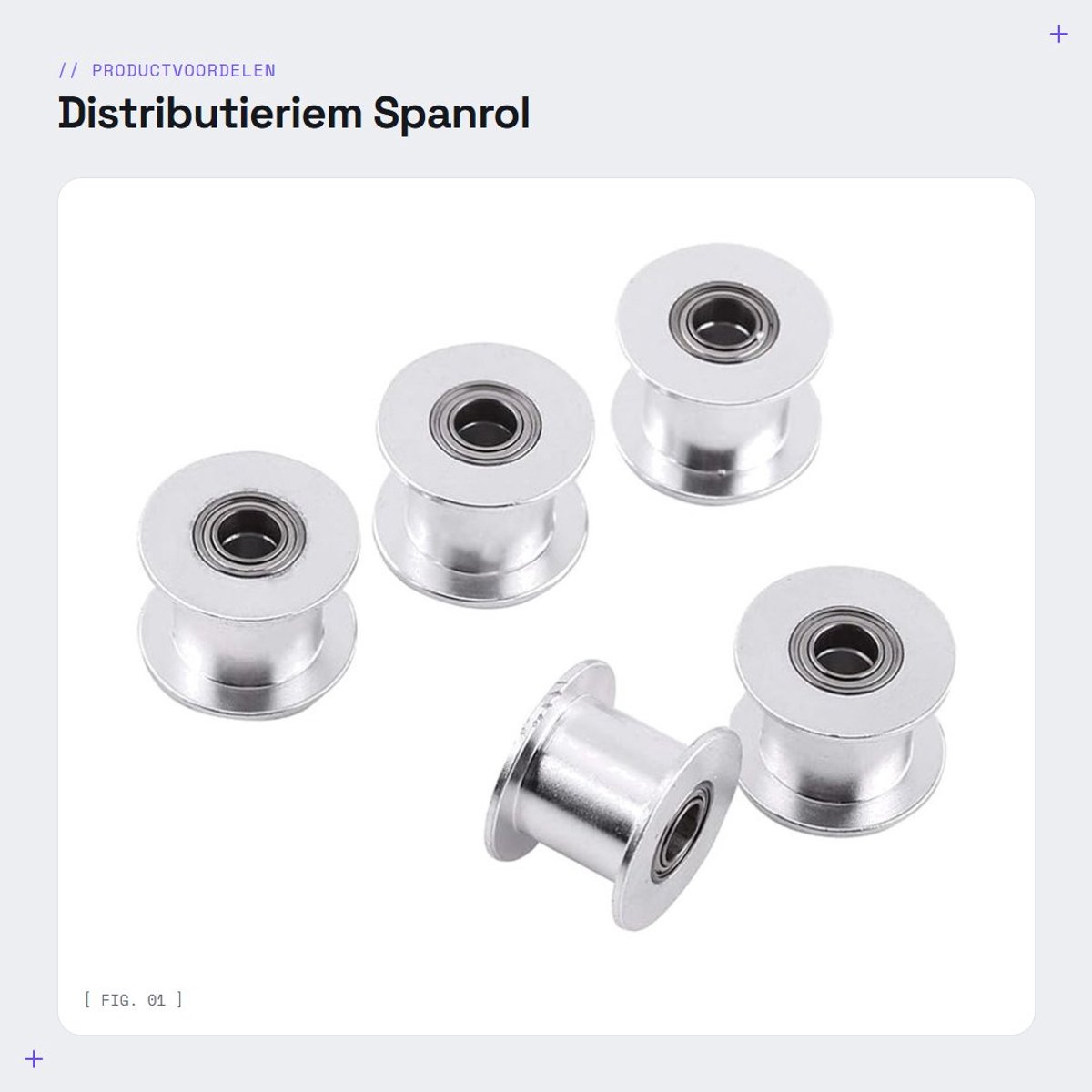 Dailygoods- Spanrol 10 mm breed - 5 stuks - Aluminiumlegering - Glad zonder tanden - 3D-printeraccessoire - Buitendiameter 18 mm - Katrol