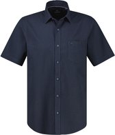LERROS Casual overhemd met korte mouwen en streepstructuur, grote maten , Maat: 5XL , Kleur: CLASSIC NAVY , 100% katoen