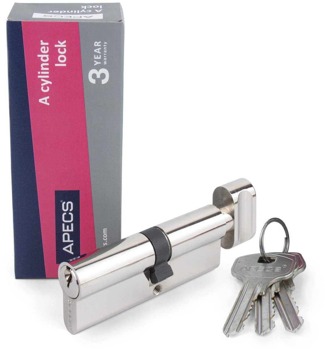 Dailygoods- Sluitcilinder met knop - Cilinderslot 95 mm - Deurslot huisdeur - 3 sleutels - Model EC-95 - Hoogwaardige kwaliteit