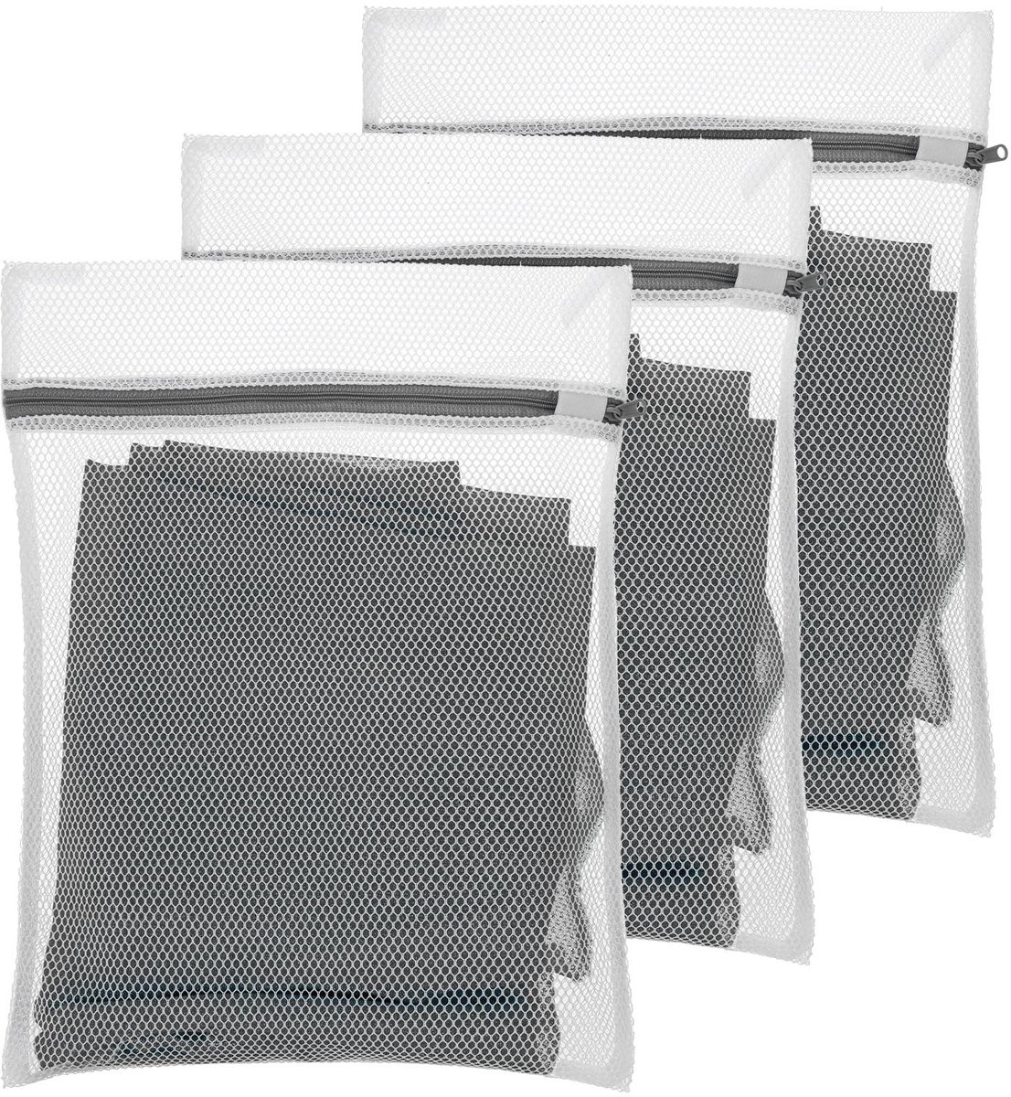 Dailygoods - 3 stuks kleine mesh waszakken voor delicate mini 40 x 30 cm duurzame lingerie zakken voor wassen delicate machine voor lingerie ondergoed sokken babykleding reizen 15,75 x 11,81 inch
