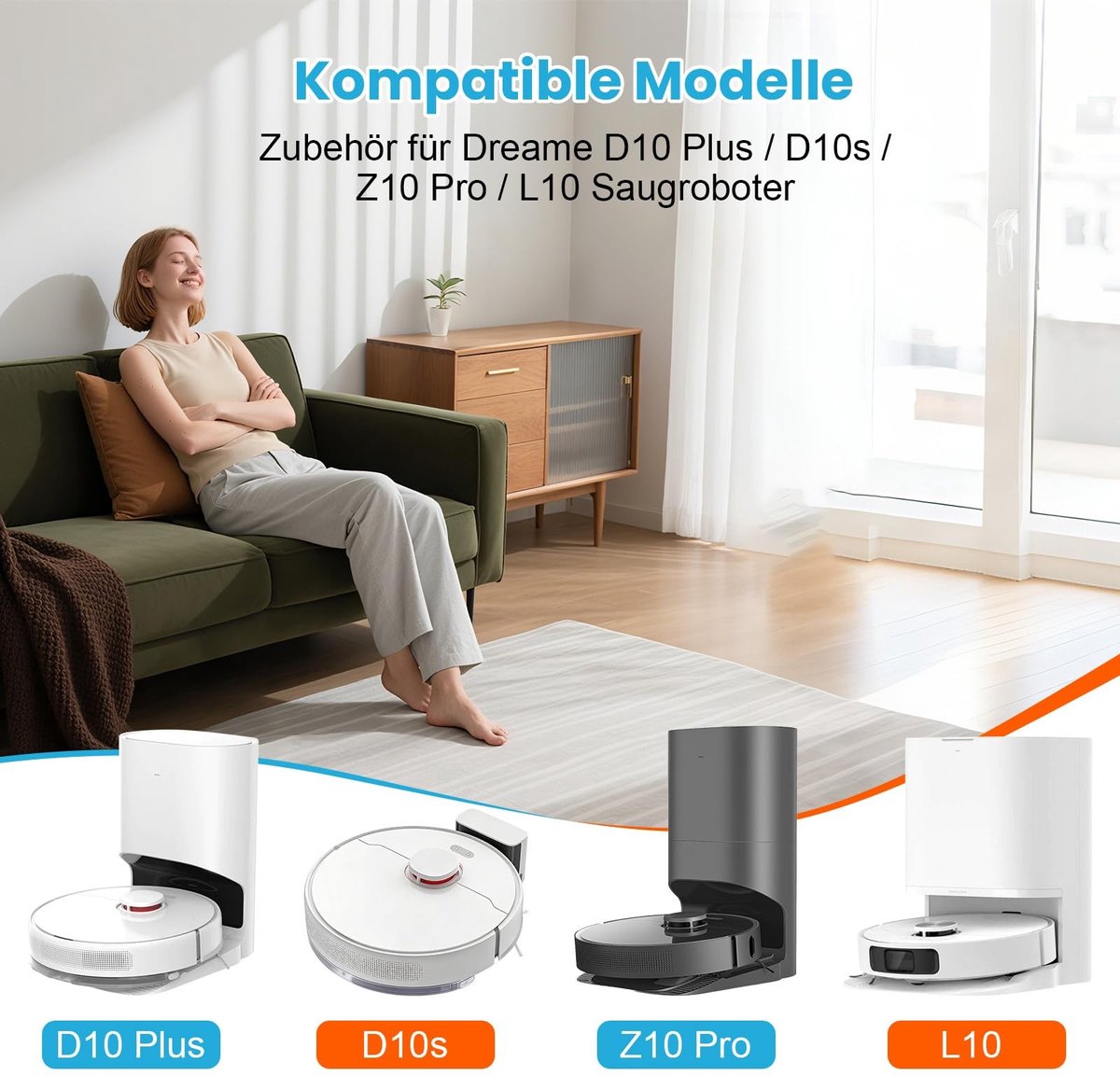 Dailygoods- Stofzakken Hoogwaardige Kwaliteit - Stofzakken voor Dreame D10 Plus/D10s/Z10 Pro/L10 - 12 Stuks - Nauwkeurige Pasvorm - Verbeterd Afdichtingsdesign - Optimale Prestaties - Stofzuigerzak