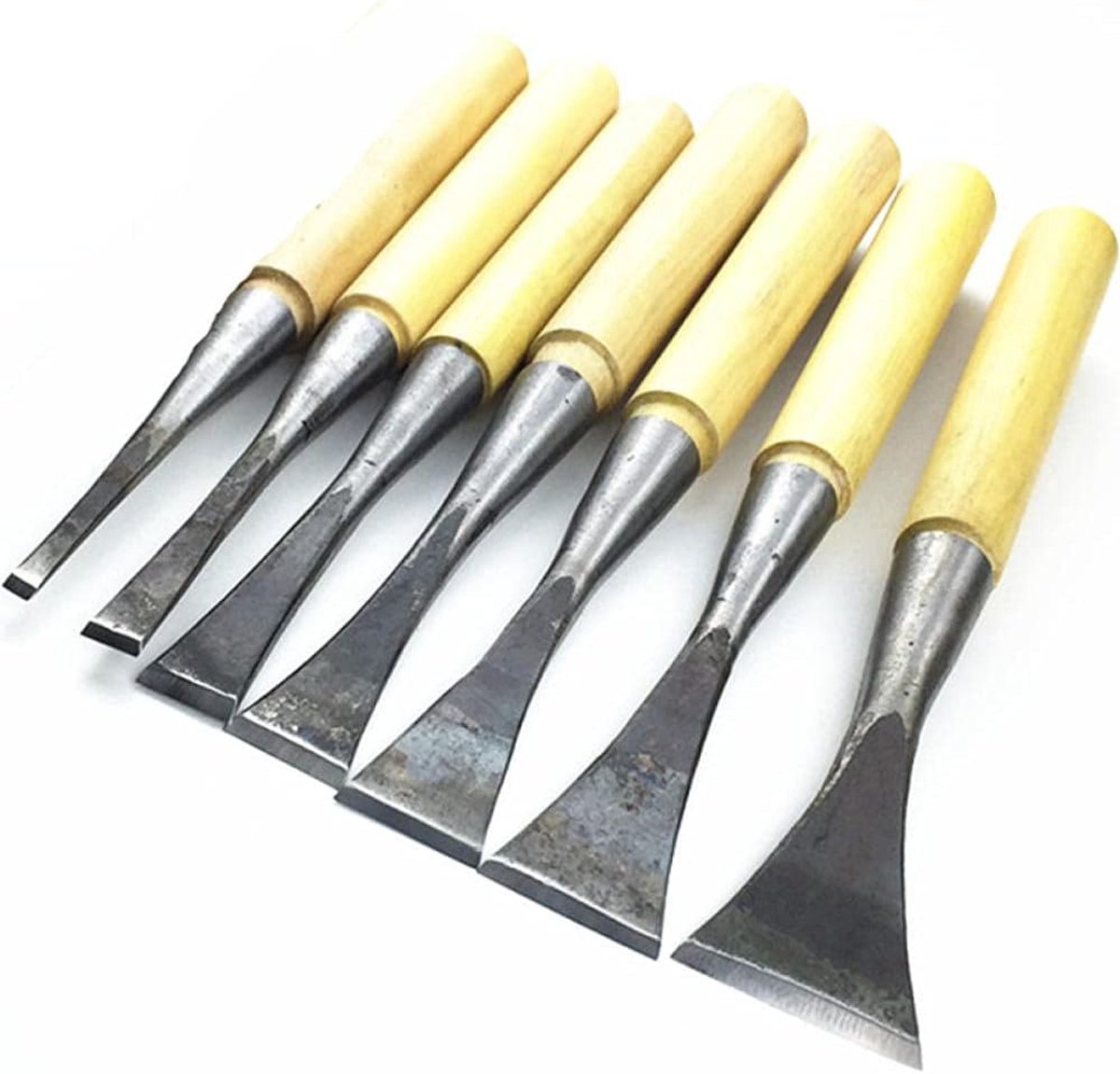 Houtsnijbeitels Set - Gereedschap Beitel - Houtbewerking Gravure - Geslepen Polijste Snijkanten - Gebroken Platte 8 Delig - Niet Gespecificeerd