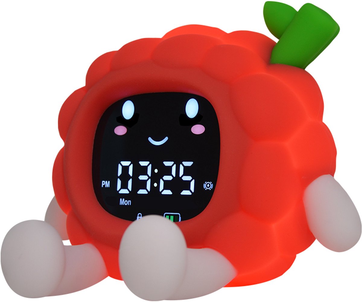 VHV - Slaaptrainer - Kinderwekker met Nachtlampje & White Noise - Siliconen Muzieklamp met Touch Bediening - Voor Kinderen - Rood
