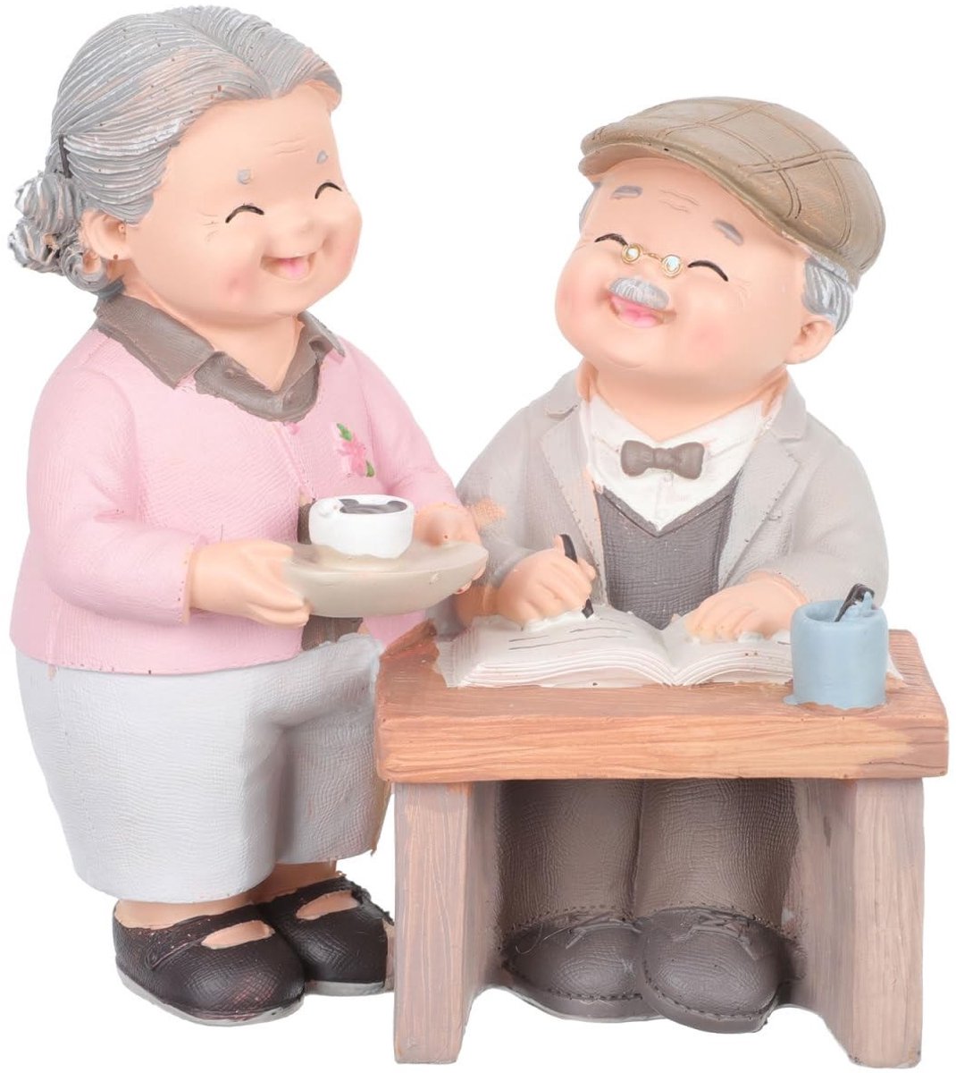Dailygoods- Taarttopper Bruiloft - Taartdecoratie - Hars Figuren - Feestdecoratie - Jubileum - Duurzaam Ornament - Decoratie