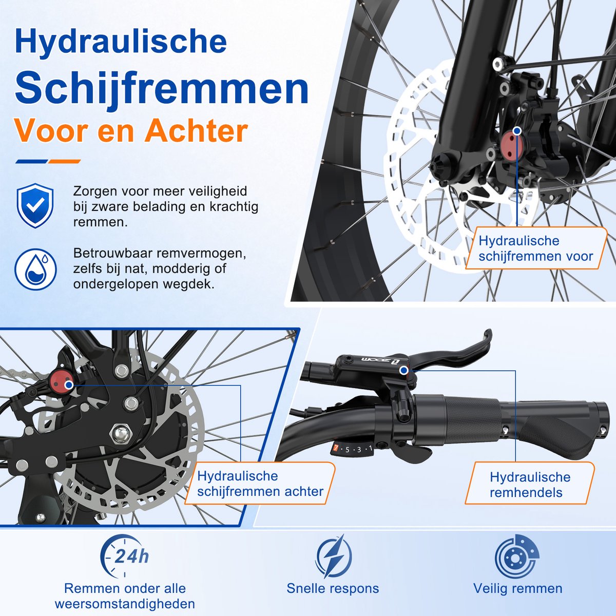 Hitway BK6S Plus: 27Ah Fat Tire E-Bike, 200km Bereik thumbnail 5