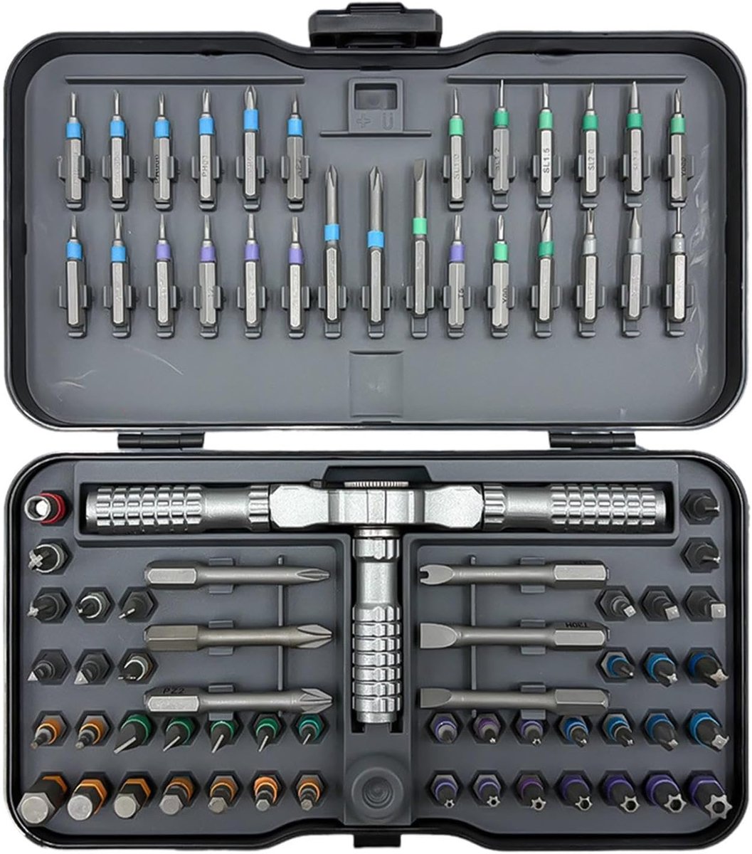Ratel Schroevendraaier Set - Precisie Tool Kit - Meubels Monteren - Flexibele As - 18.1x11x3.6cm - Zwart