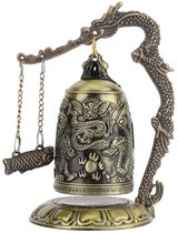 Dragon Bell - kleine gesneden bronzen Dragon Lock Bell - Chinese Feng Shui Ornament Arts Crafts Collectibles Desk Decor