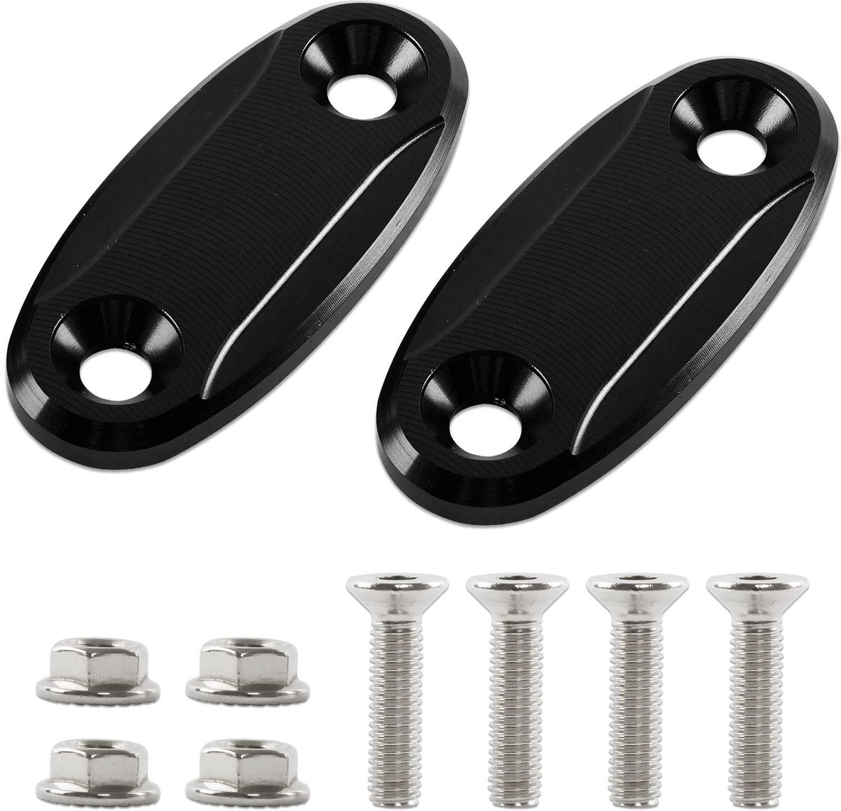 Dailygoods- Achteruitkijkspiegel Hoogwaardig Aluminium - Motorfiets Accessoire - Voor ZX6R 2005-2008 - Voor ZX10R 2004-2007 - Corrosiebestendig - Eenvoudige Installatie - Spiegelbasis
