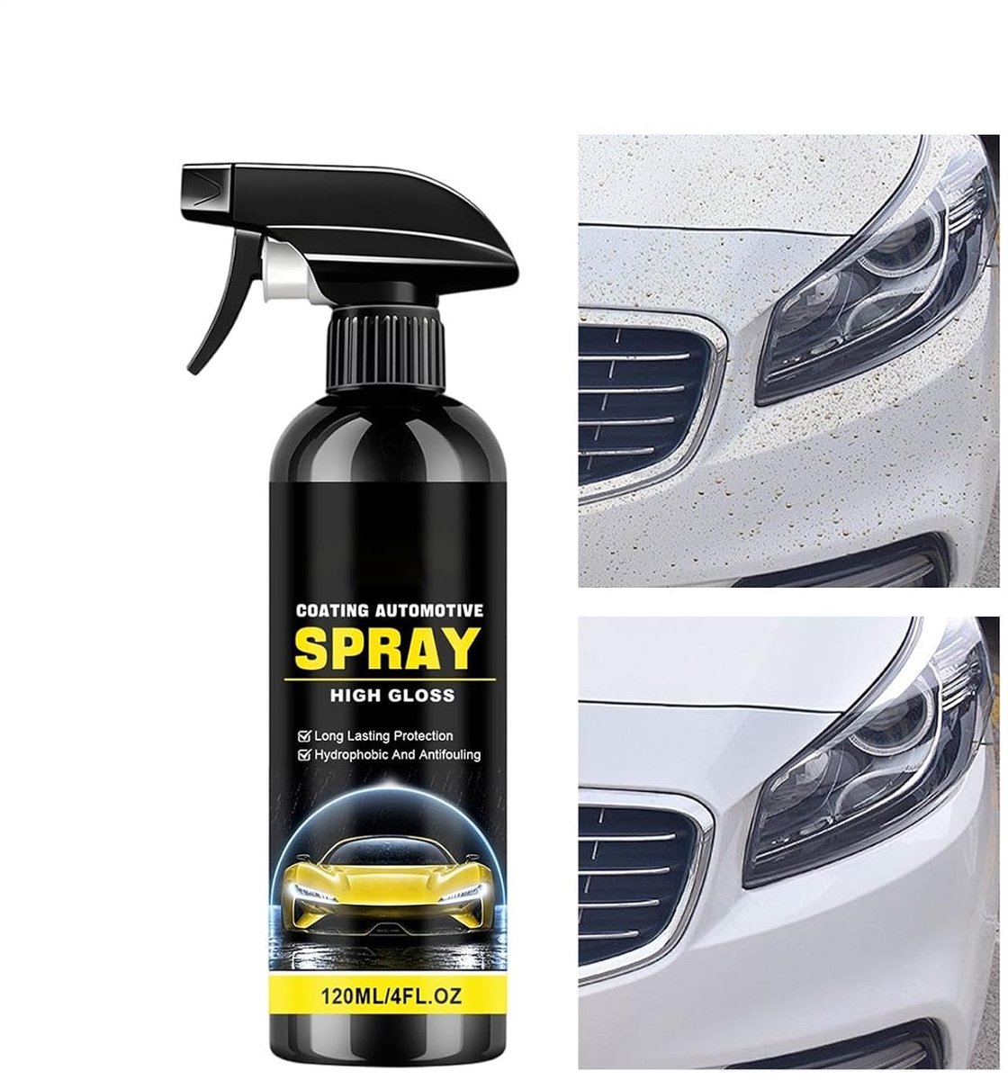 Nano Coating Spray - Glans Reparatie - Auto Onderhoud - Watervrije Formule - 120 ml - Transparant