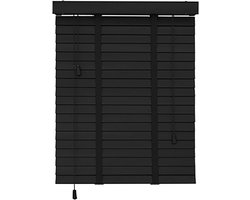 Houten jaloezieën - Raambekleding - Licht en privacy - 50mm brede latten - 145x230cm - Natuurlijk Hout