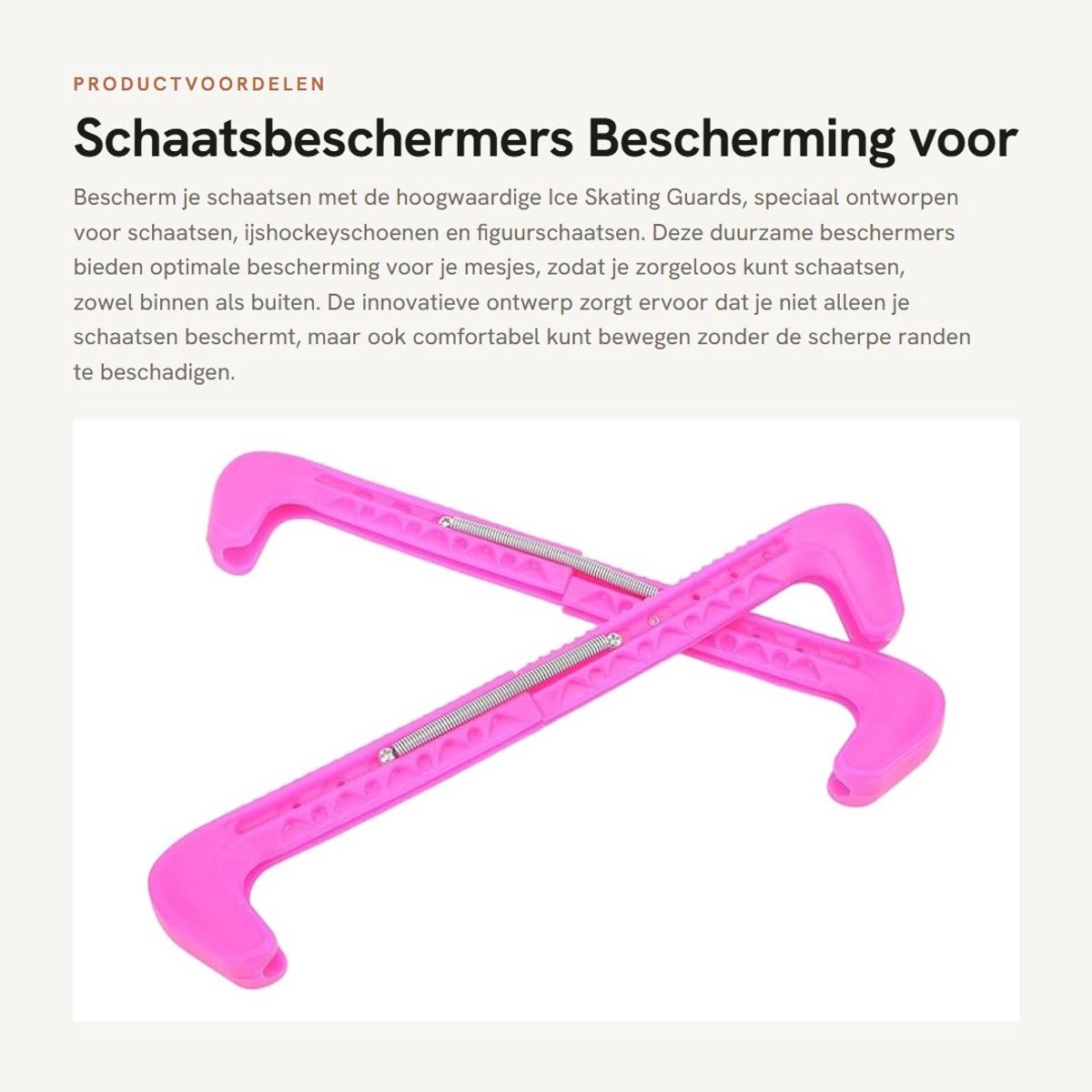 Dailygoods- Schaatsbeschermers - Goede Bescherming - Kunstschaatsen/IJshockey - Verstelbaar - Hoogwaardige Kunststof - Eenvoudige Montage - Schaatsbescherming