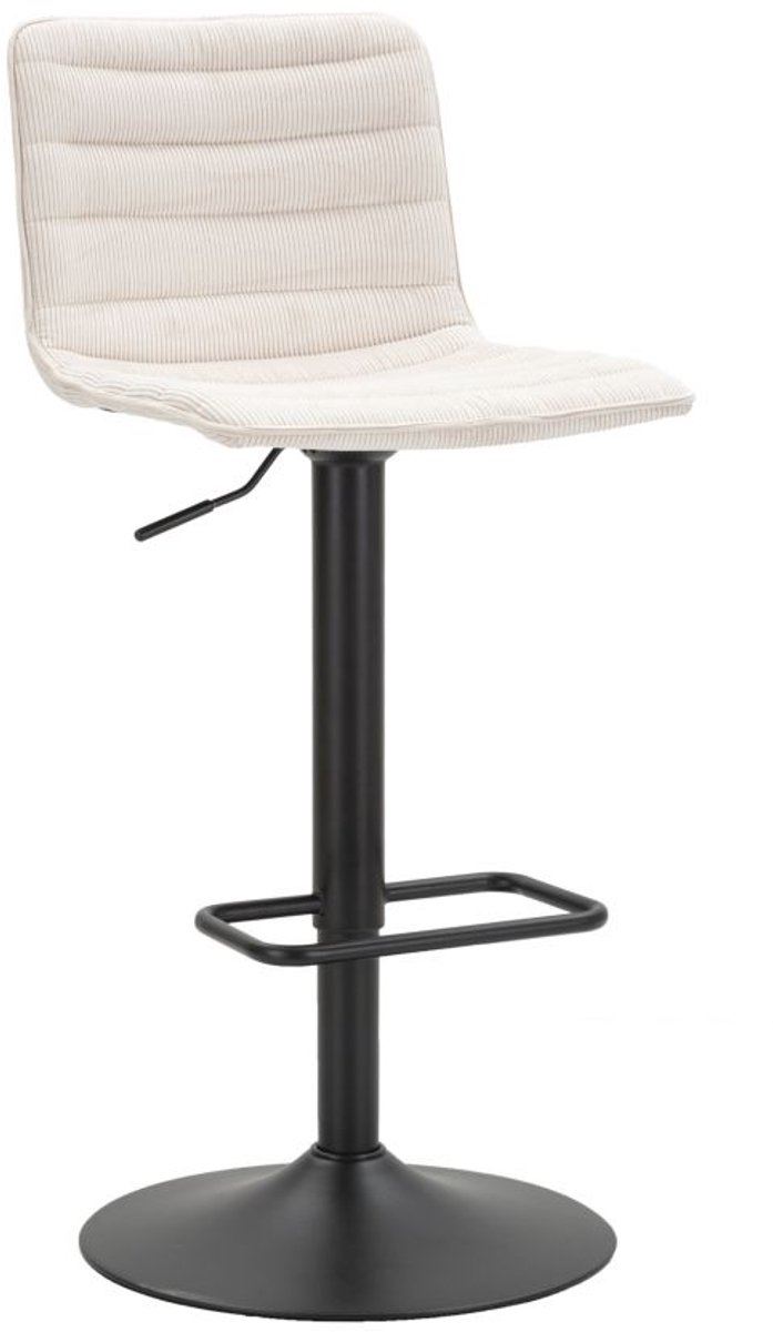 Mauro Ferretti Barkruk Lift High White 43×49,5×85,5 cm Zwart