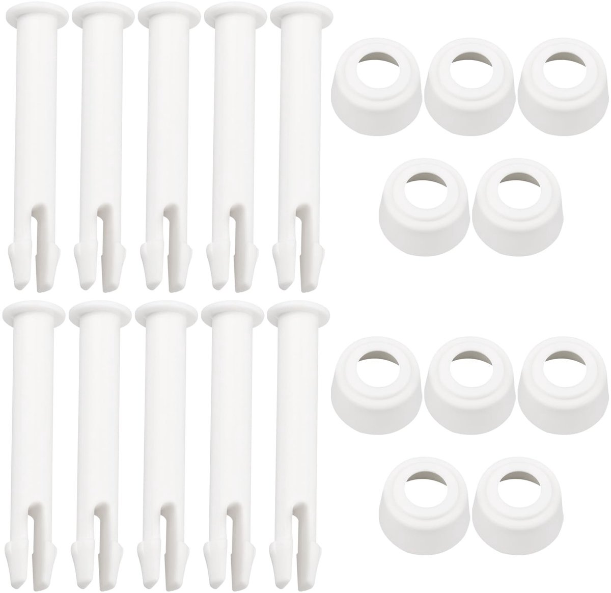 Dailygoods- Zwembadframe Pinnen 10 Stuks - Afdichtingen - 60 mm - Kunststof - Geschikt voor Ronde/Rechthoekige Zwembaden - UV-bestendig - Zwembadaccessoires