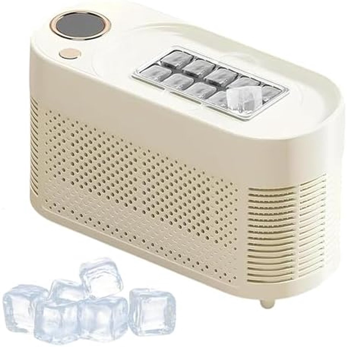 Draagbare ijsmachine - Compacte maker - Drankjes Koelen - 8 Blokjes Snel - 8.5 x 3.66 inch - Paars