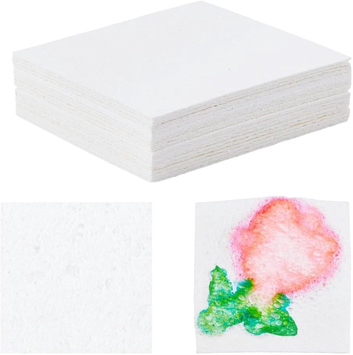 Dailygoods- Textuurpapier 20 Stks 10x10cm - Magisch 3D Effect - Houtpulp/Katoen Schuim - Creatieve Ambachten - DIY Projecten - Flexibele Textuur - Schilderpapier