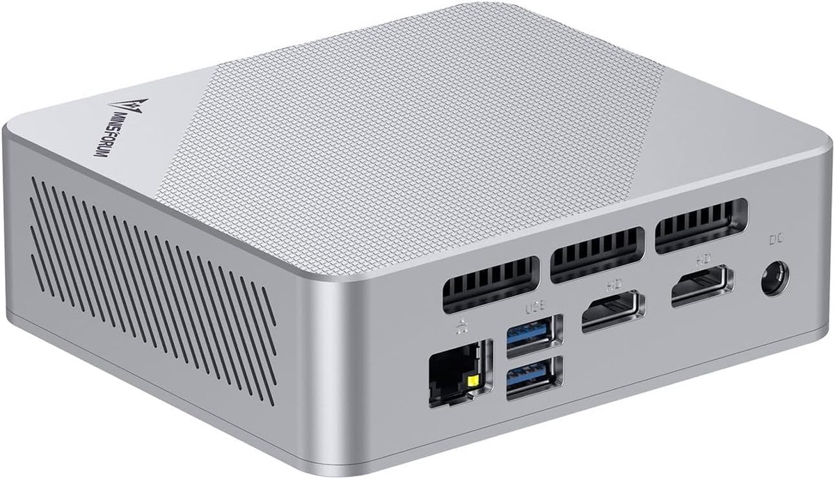 Mini PC - Compacte Computer - Thuis Kantoor - Uitbreidbaar Opslag - 12.7 cm - Zilver