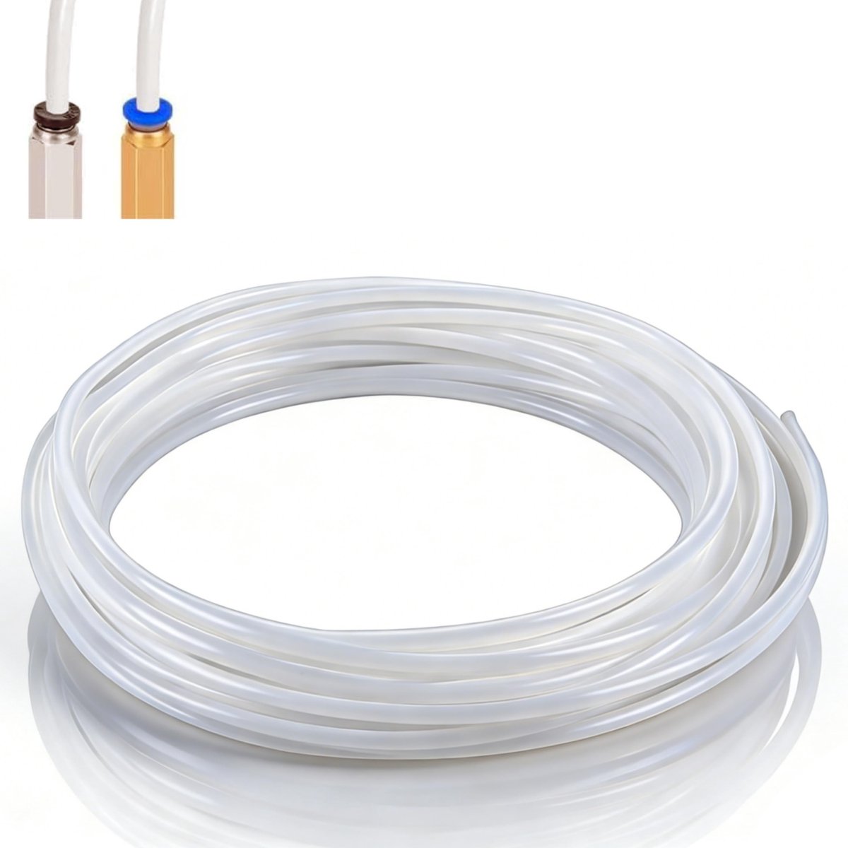 Dailygoods- PTFE Slang 4 Meter - 2,5 mm ID x 4 mm OD - Wit - Voor 1,75 mm Filament - Compatibel met Bambu Lab en Creality - Hoogwaardig Materiaal - 3D-printer Slang