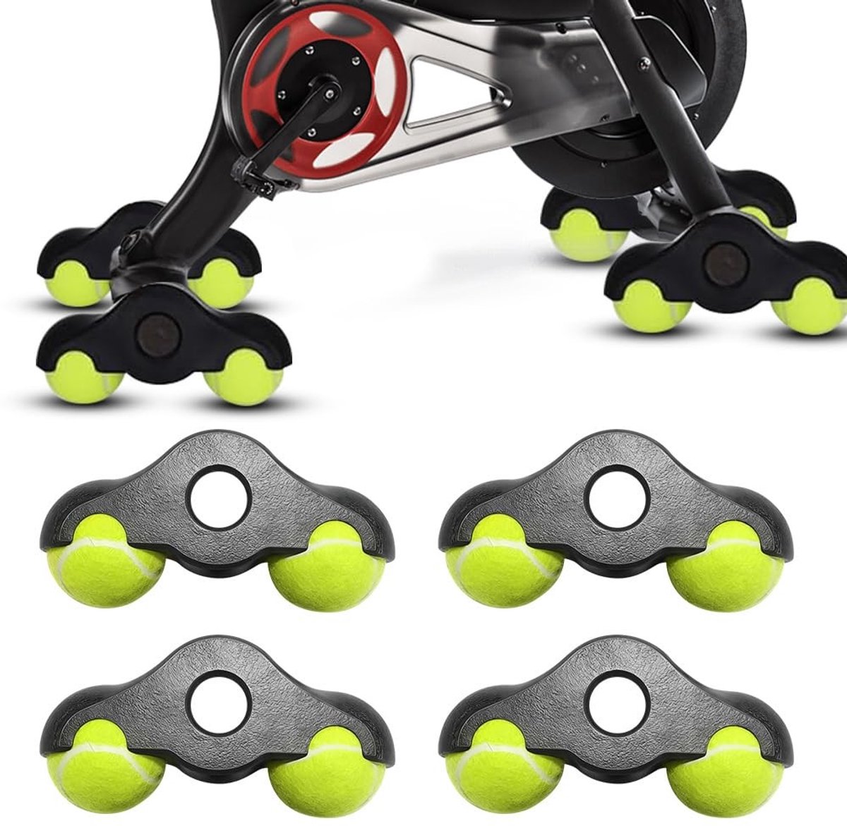 Dailygoods - Rocker Plate Feet voor Fietstrainers met Tennisballen