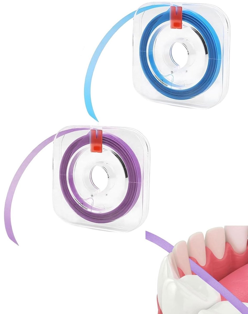 Dailygoods - 2 rollen schuurpapier en polijststrips voor tussenruimtes, 30 μm 50 μm interdentale schuurstrips, tandenborstelpapier voor tanden, diepe mondhygiëne, voor het schuren/reinigen