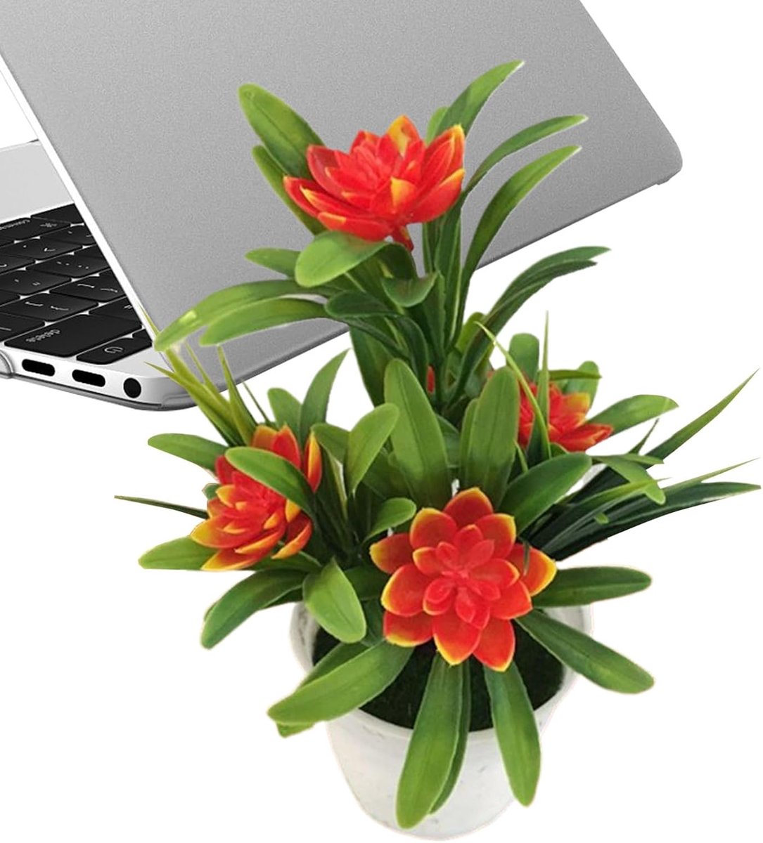 Kunstbloemen met pot - Decoratieve planten - Tafel decoreren - Onderhoudsvrij ontwerp - 10