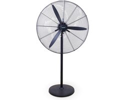 Staande Zwenkventilator - Industriële Ventilator - Luchtcirculatie Verbeteren - Mechanische Bediening - 55 68 78 Cm - Zwart