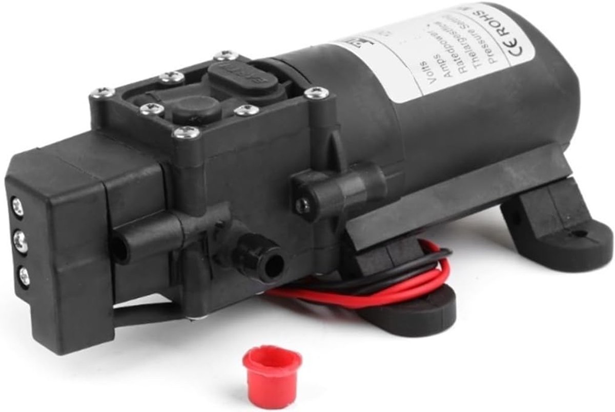 Waterpomp - Membraanpomp - Watersysteem - Automatische Drukregeling - 12 Volt - Zwart
