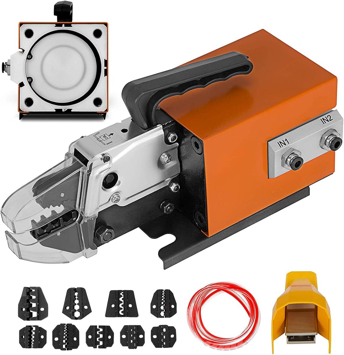 Pneumatisch Krimpgereedschap - Luchtdruk Tang - Draad Verbinden - 1.3 Ton Kracht - Tot 16 mm2 - Oranje