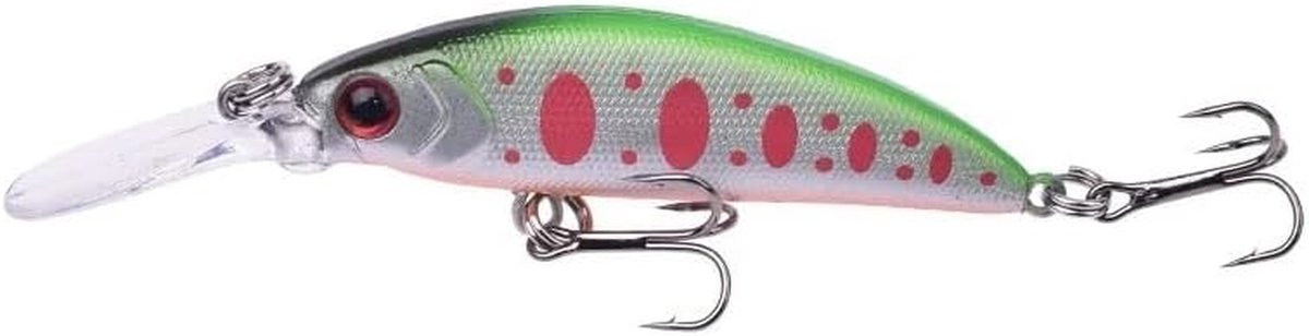 Kunstaas Vissen - Crankbait Lokaas - Roofvis Vangen - Langzaam Zinkend - 70MM 5.7G - Meerkleurig