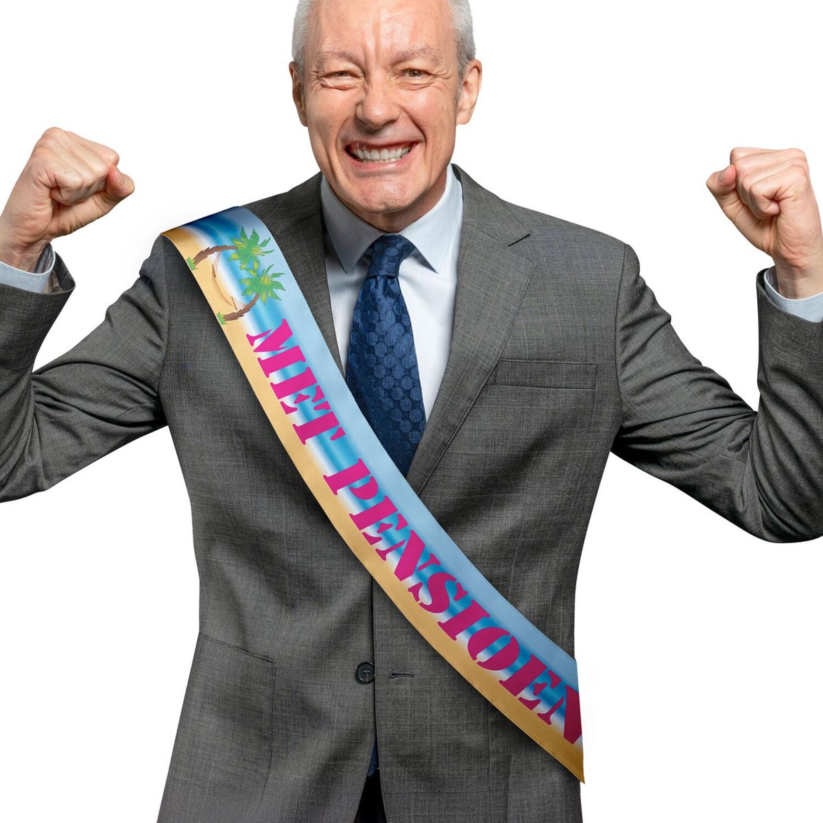 Funny Fashion Hulde sjerp lint - pensioen thema - feestartikelen en versieringen - polyester - afscheid
