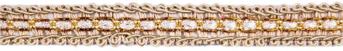 Dailygoods- Kantlint Gevlochten - 11 m Lang - 1,5 cm Breed - Polyester - Decoratie - Voor Gordijnen/Bekleding - Decoratietape