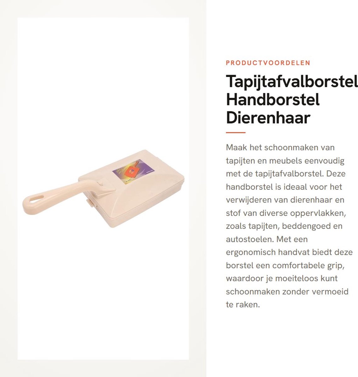 Dailygoody - Tapijtafvalborstel - Handborstel Dierenhaar