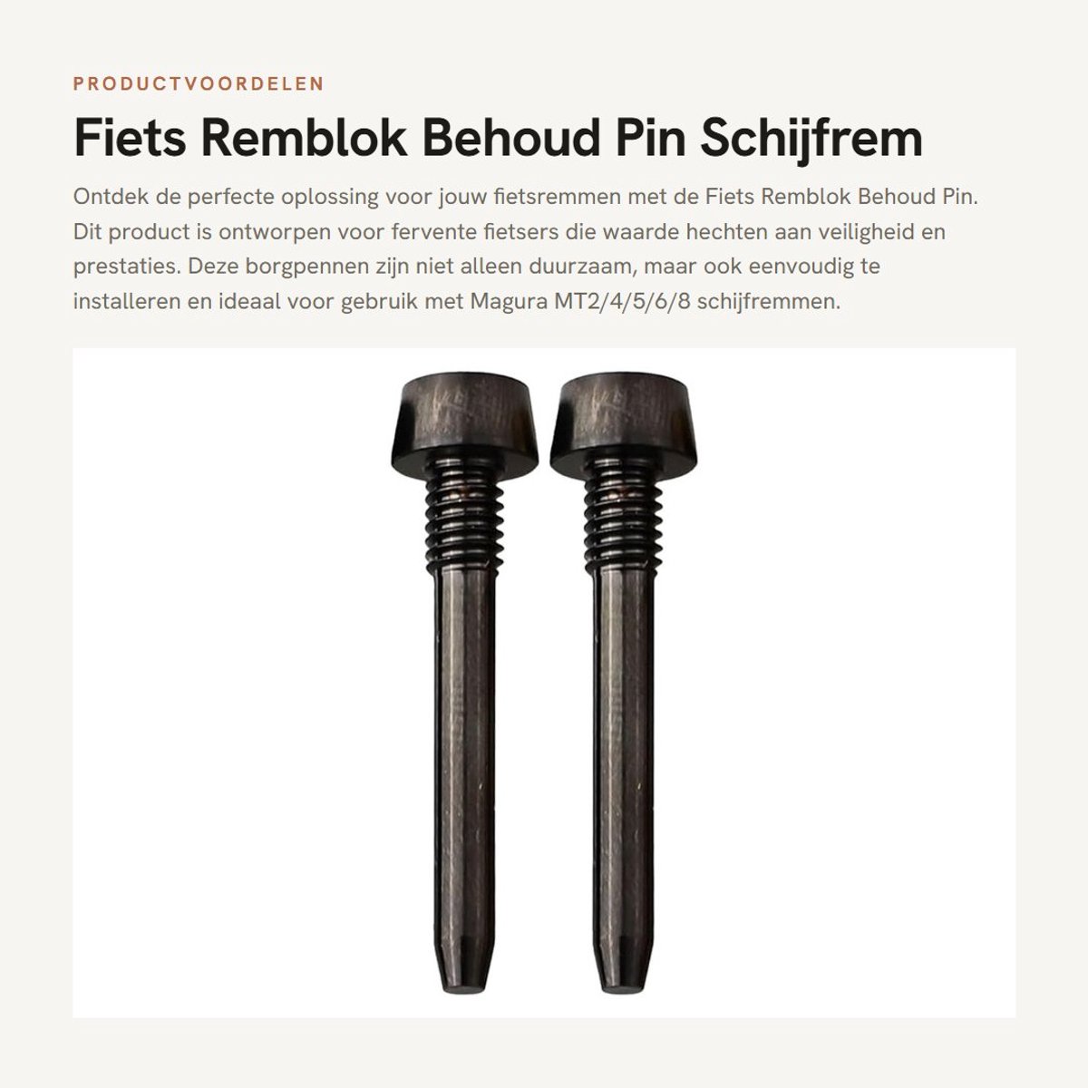 Dailygoods- Remblok Borgpen Set - 2 Stuks - Geschikt voor Magura MT2/4/5/6/8 - Titanium Legering - Duurzaam - Praktisch in Gebruik - Remklauw