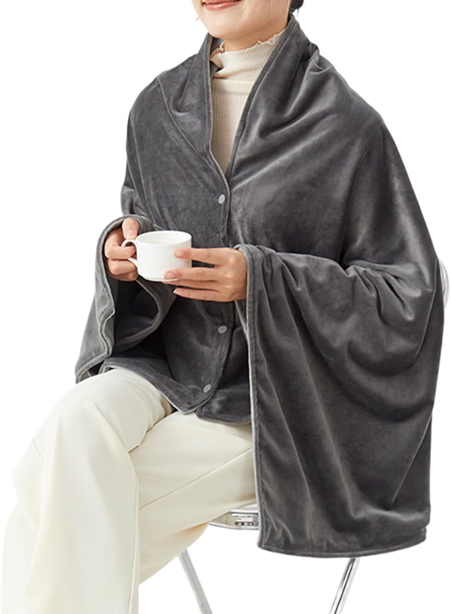 Verwarmde Deken - Draagbare Sjaal - Warm Blijven - 3 Warmtestanden - 150x80 cm - Meerkleurig