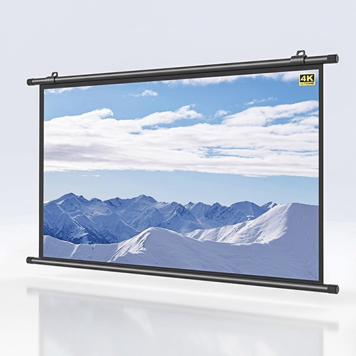 Projectiescherm - Filmscherm - Home Cinema - Handmatig Uitschuifbaar - Tot 72 Inch - Zwart