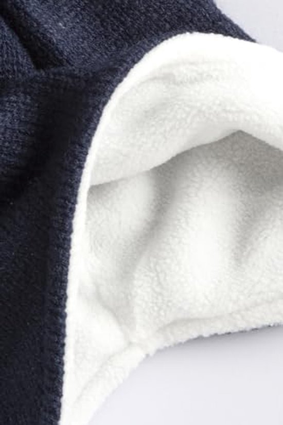 Kinder Muts - Baby Hoed - Warm Blijven - Zachte Warme Stof - 3 Maanden tot 5 Jaar - Blauw van Kinder — afbeelding 4