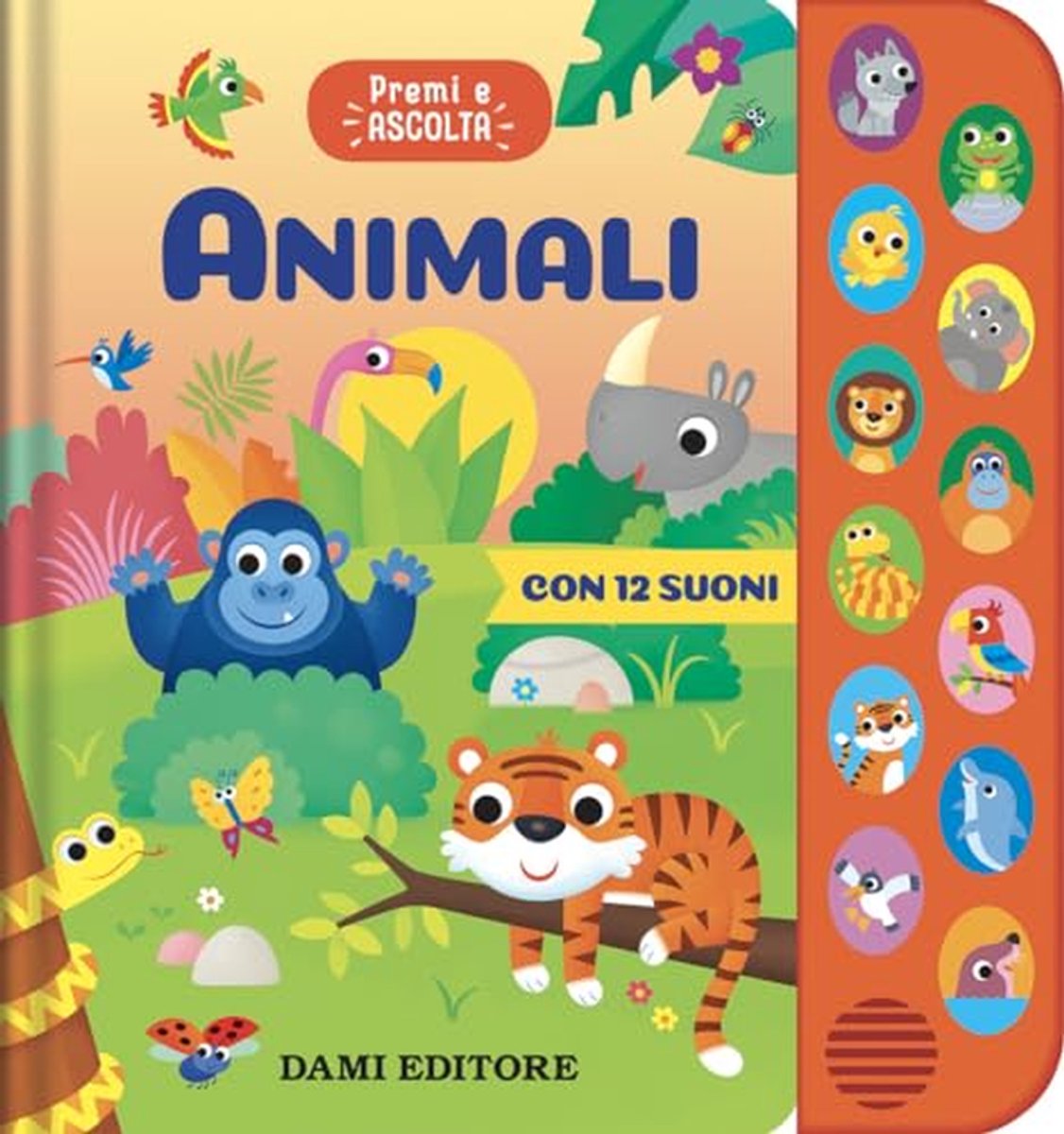 Interactief Voorleesboek - Geluidenboekje - Vroeg Leren - Twaalf Geluiden - 10 Pagina's - Gekleurde Editie
