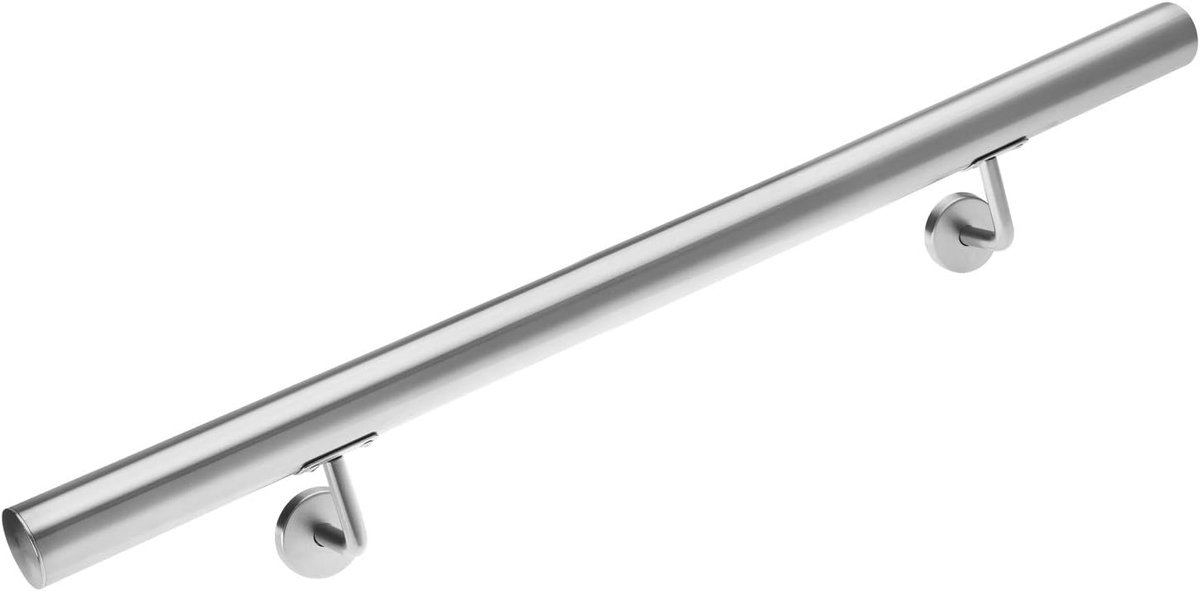 Trapleuning RVS - Wandsteun Reling - Veilig Traplopen - Innovatieve Wandbevestiging - 80cm - Zilver
