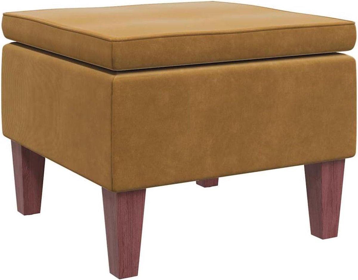 Zitkruk met voetenbank - Ottomaan poef - Voetensteun comfort - Houten poten - Compact design - Niet gespecificeerd