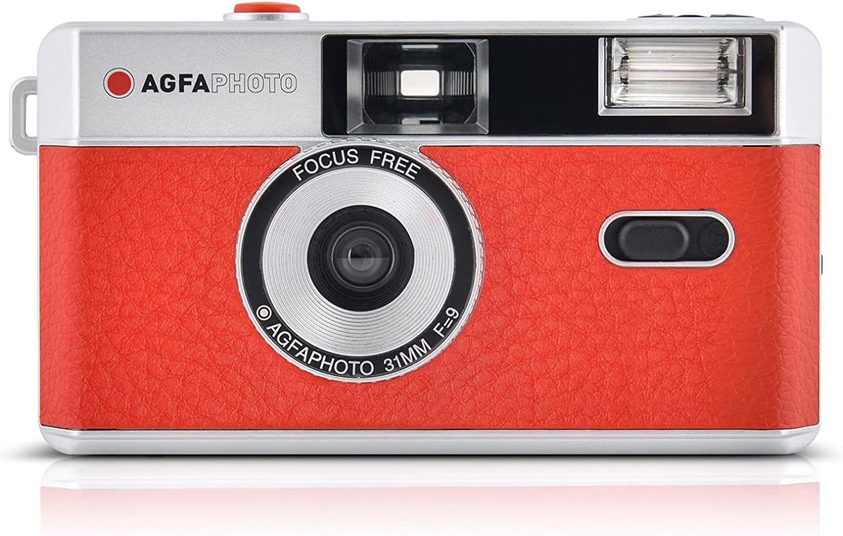 Analoge Camera - Film Camera - Foto's Maken - Ingebouwde Flitser - 31mm Lens - Rood