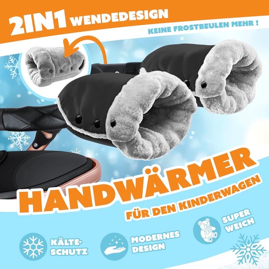 Universele Handwarmers voor Kinderwagens - Waterdicht en Winddicht - Warm Pluche Materialen van Merkloos — afbeelding 3