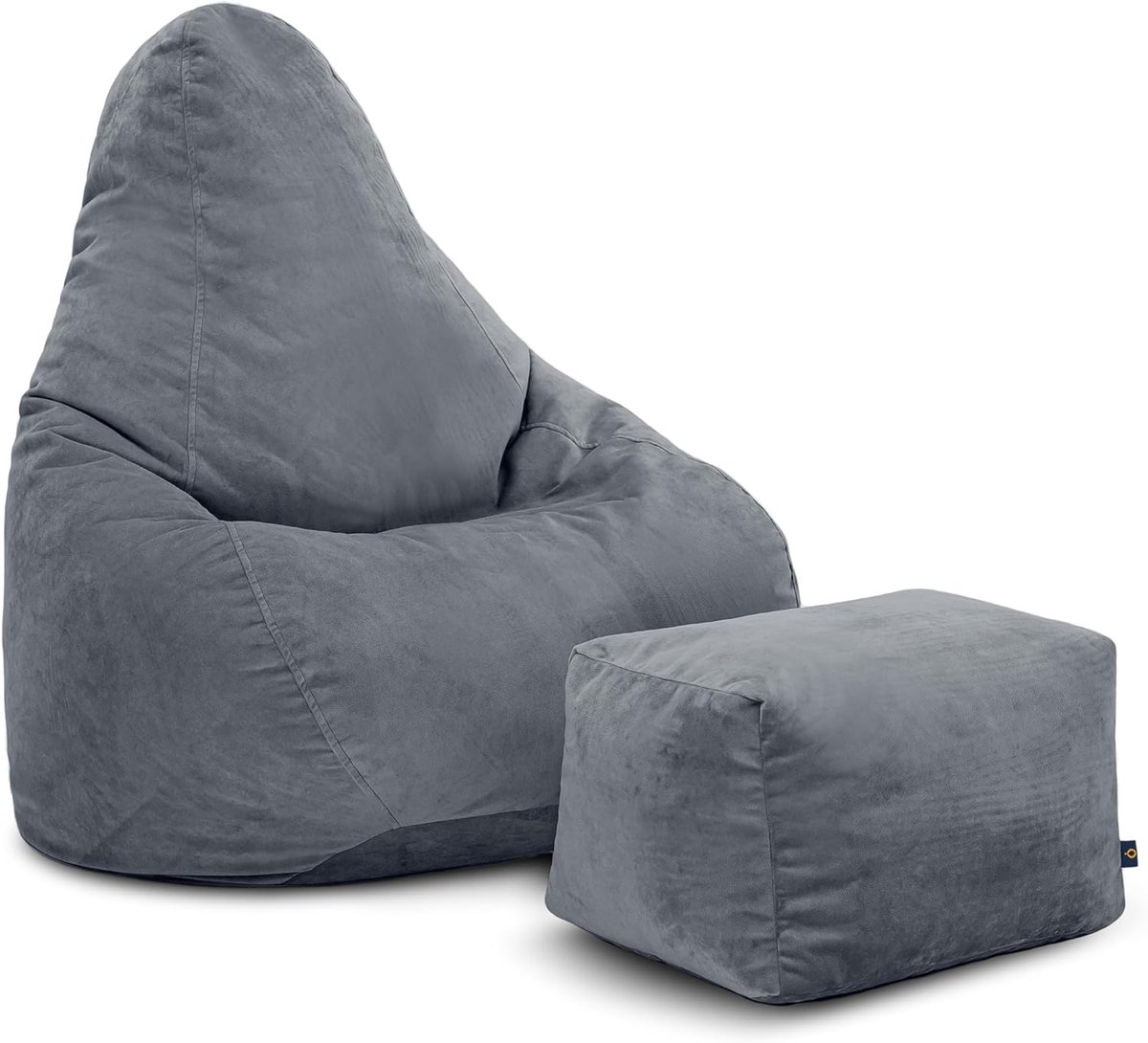Zitzak Stoel - Fauteuil Ligstoel - Ontspannen Binnen - Ergonomisch Ontworpen - 75 x 75 x 80 cm - Houtskool