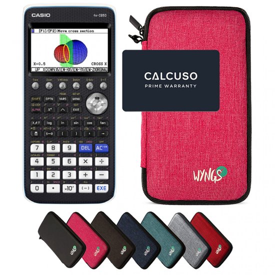 Casio fx-CG50 incl. WYNGS Beschermhoes Roze - Grafische Rekenmachine - Basis Pakket