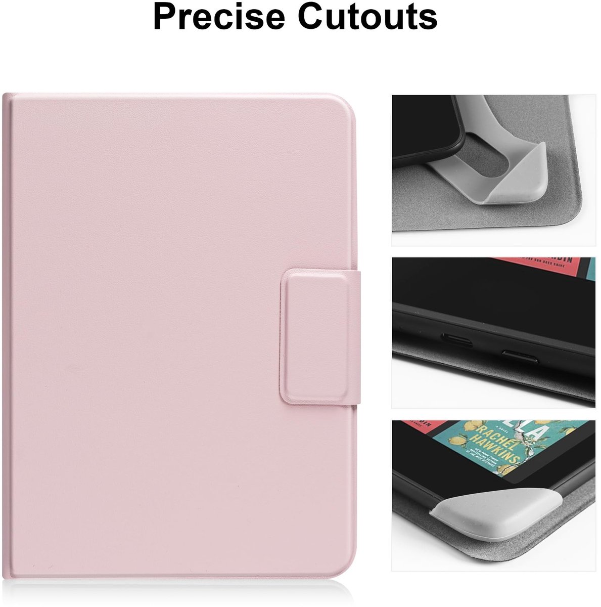 Dailygoods - HoYiXi Universele hoes voor 6,8 inch, 7 inch eReaders.Compatibel met Kindle, Kobo, Paperwhite, Pocketbook, Tolino eReaders. Elastische touwhoes voor 6" - 7" E-book Readers.Roze in kleur. – foto 5