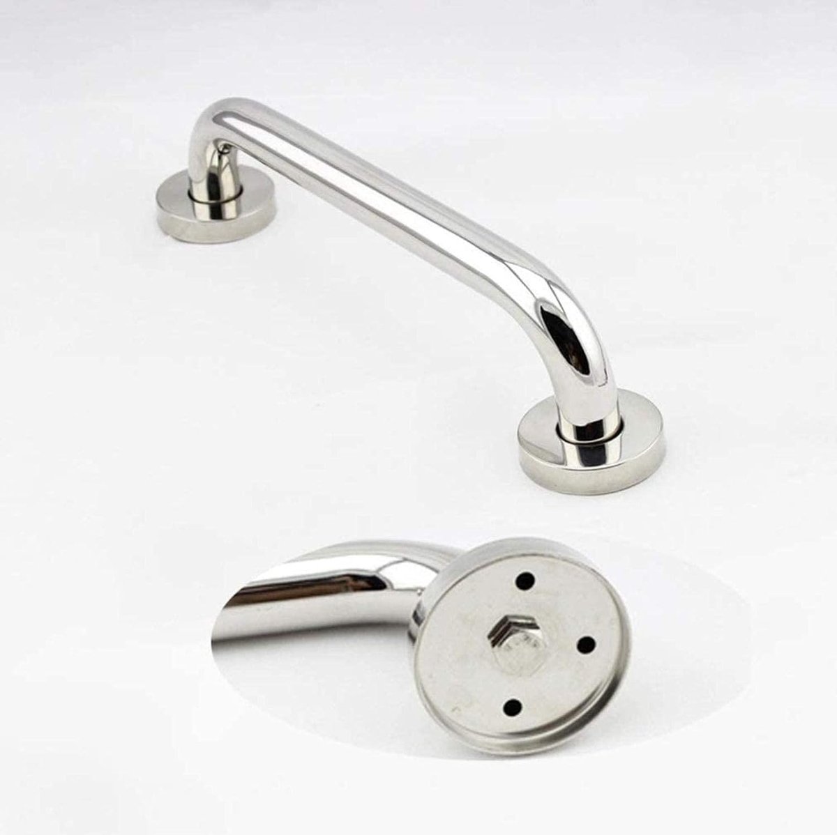 Veiligheidsgrijpstang - Steunrail Badkamer - Extra Ondersteuning - Verborgen Bevestiging - 60 cm - Chroom