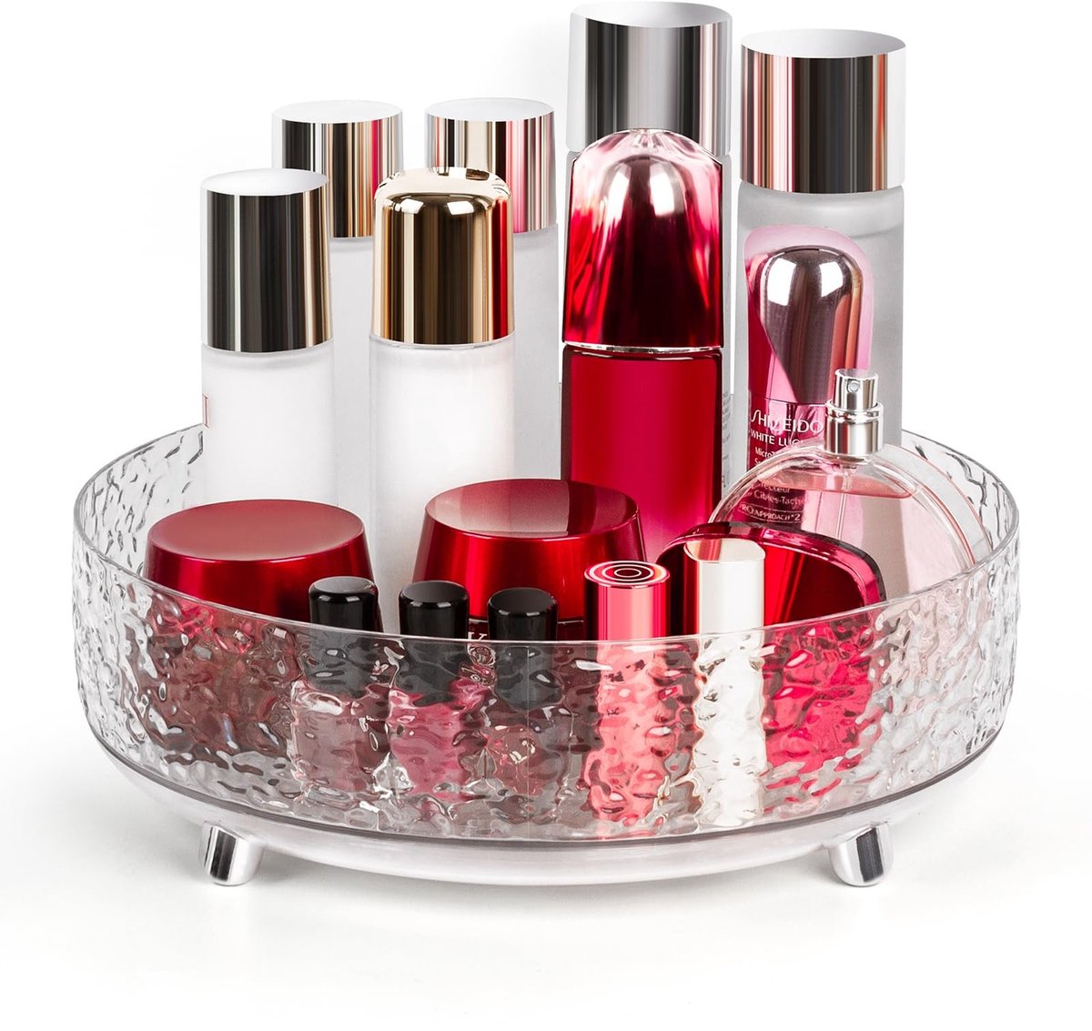 Dailygoods- Make-up Organizer Draaibaar 360° - Cosmetica Koffer - Transparant - Huidverzorging - Beauty Essentials - Waterdicht Design