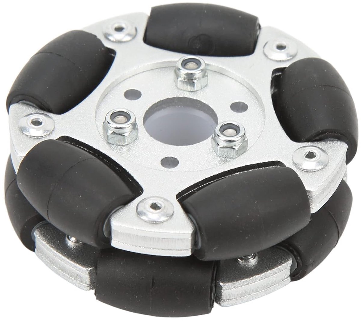 Robotwiel - Omnidirectioneel wiel - Robotbouw - Aluminiumlegering - 60 mm - Zilver