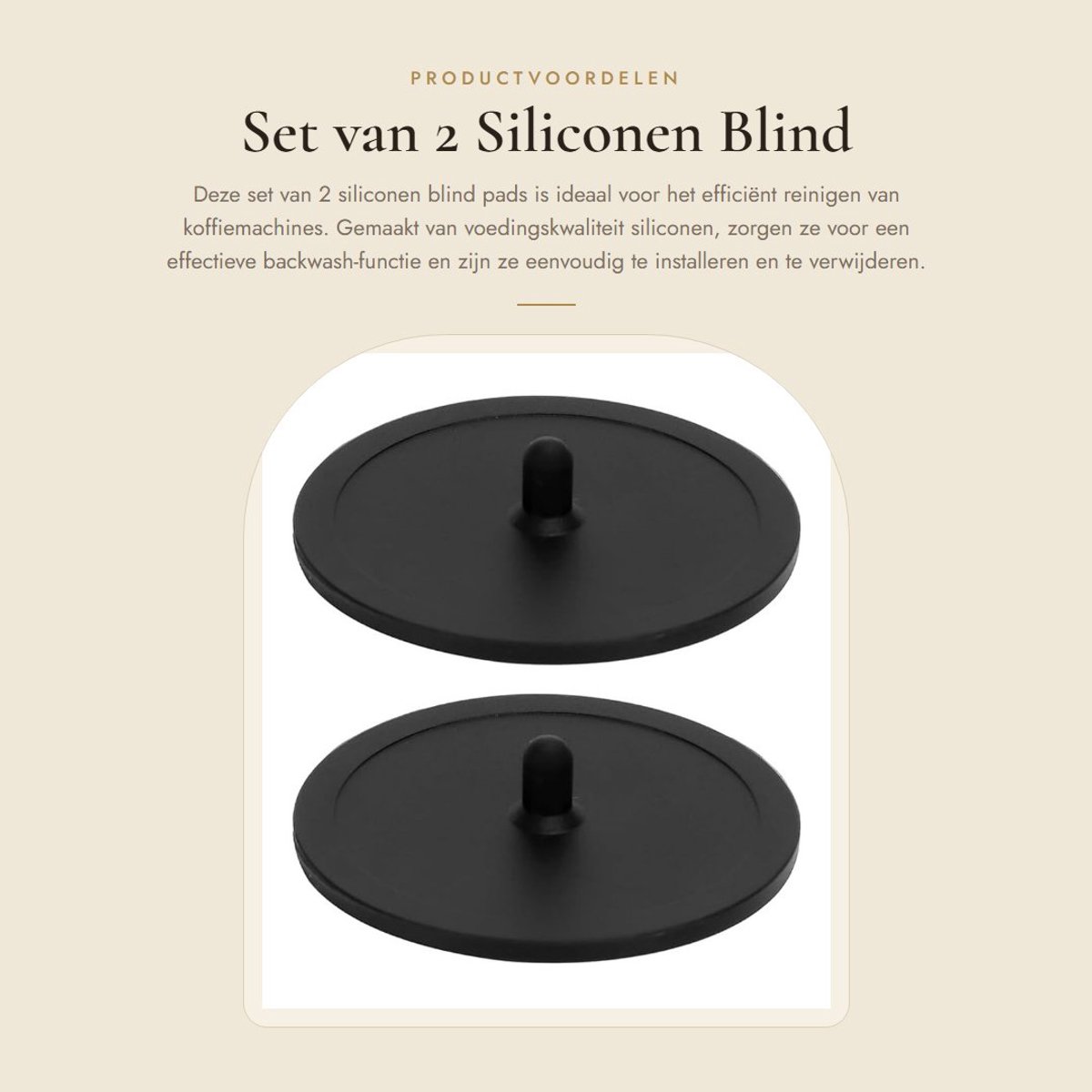 Dailygoods - Set van 2 Siliconen Blind Pads voor Koffiemachines