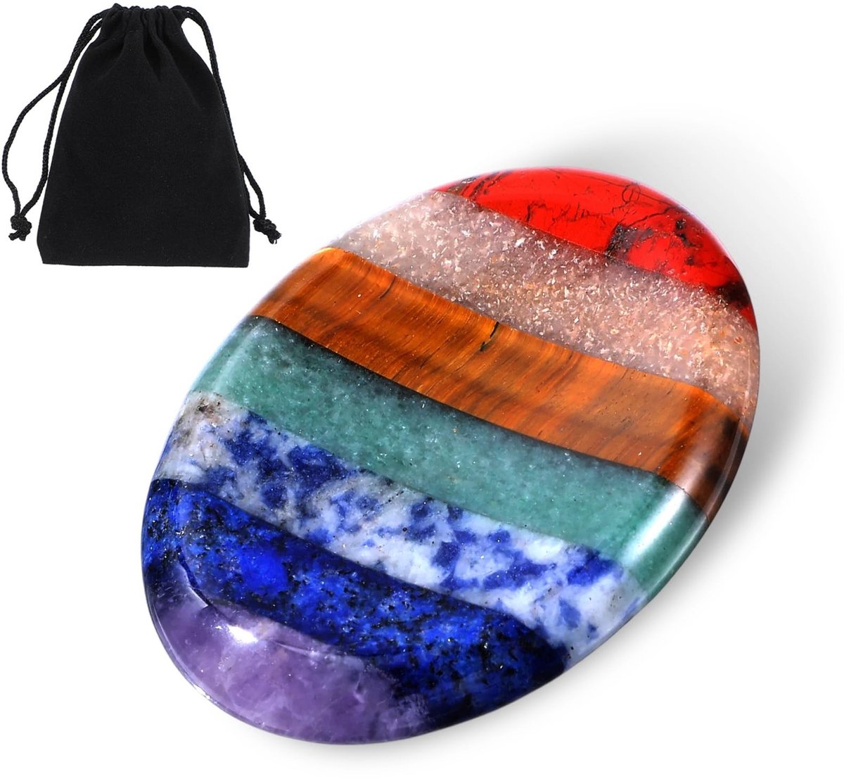 Dailygoods - Chakra Kristallen Duimkristal - Hand Bedel Steen voor Meditatie